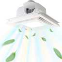 Bathroom Exhaust Fan with Light, 114CFM Wall Ceiling Mounted Quiet Bathroom Fan for Bedroom, Office, Toilet, 3-color changer