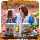 Fourluoo 30 Pack Thanksgiving Party Favor Fall Paper Gift Bags with Handles Thanksgiving Pumpkin Tote Bags 5.91 x 3.15 x 8.27 Inches Turkey Gnome Candy Gift Handbag for Harvest Party Supplies