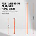 VEVOR House Floor Jack, 54"-150" Height Range, 11200 lbs Max Load Capacity, Adjustable Support Beam Basement Jack Post Pole for Leveling, Lift Support Steel Telescoping Jack for Temporary Support