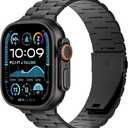 iiteeology Titanium Ultra 3 Watch Band Compatible with Apple Watch Band 49/46/45/44mm, Lightweight Genuine Titanium Band for iWatch Ultra 2 Series 111, Black