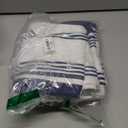 Urban Villa Kitchen Towels Blue White Striped 100% Cotton Set of 6, 20x30 Inch Oversized Dish Cloths, Highly Absorbent, Mitered Corners & Hanging Loop, Hand & Tea Towels, Dish Towels