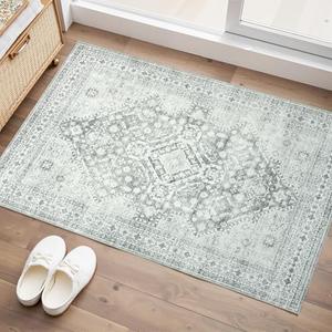 chunsemeiju 2x3 Rug,Boho Vintage Oriental Washable Rugs,Collapsible Area Rug for Bedroom, Entryway, Kitchen, Bathroom