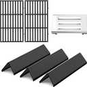 QuliMetal 7637 7635 67060 Grill Replacements for Weber Spirit E210,E220,S210,S215,Spirit 200 & GS4 Spirit II E210,Spirit II E220 with Front Control, Flavorizer Bars+Grates+Heat Deflector