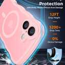 SPIDERCASE Magnetic for iPhone 16 Case, [Curly Wave Edge] with [2 Tempered Glass Screen Protector] [Full Camera Protection] Anti-Fingerprint Anti-Scratch Case for iPhone 16 6.1, Pink