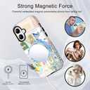 Compatible for iPhone 14 Pro Case Compatible with MagSafe [6ft Drop Tested] Rugged Shockproof Protective Phone Case for Women Men Collage Cute Bows Italy Summer Lemon Aesthetic Design Multicolor