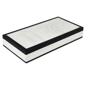 Handicrafts Home Large Decorative Storage Box 12x6– Coffee Table Organizer Box, Modern Home Décor Accent, Keepsake Memory Box, Jewelry Storage Box, Boho Decorative Box with Lid for Shelf, Mantle Decor