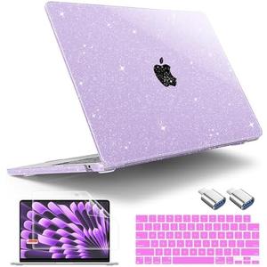 Tuiklol for 2026 2025 2024 2023 MacBook Air 15 inch Case Model M5 A3448 M4 A3241 M3 A3114 M2 A2941 Hard Shell Case with Keyboard Cover & Screen Protectorfor MacBook Air 15.3'' Cover,Clear Peach Fuzz
