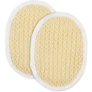 Natural Exfoliating Loofah Pads for Face and Body, Soft Weave Facial Scrubber, Gentle Sisal Cleanser Sponge, Bath and Shower Exfoliator for Men, Women (1 Pack)
