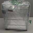 SSWBasics Plastic Grocery Bag Holder - Durable Chrome Stand for Easy Storage - Fits 11½”W x 6”D x 21”H Bags - Compact Unit, 12" W x 12" L x 16" H