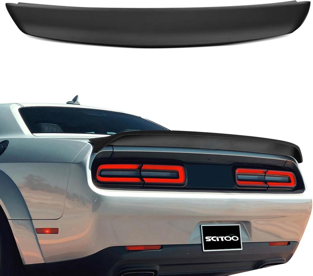 Rear Spoiler Wing for Dodge Challenger 2008-2017 Rear Trunk Lip Spoiler Wing Matte Black