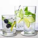 Hiceeden 18 Pack 4 Inch Stainless Steel Coasters, Round Silver Modern Coaster with 3 Holder, Rubber Foam Anti-Slip Bottom Coasters for Outdoor, Kitchen, Bar