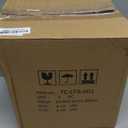 Polytree Bathroom Trash Can 1.8 Gallon(7 Liter) Small Kitchen Garbage Can, Decor Wastebasket for Bedroom Office, Resin Hand-Carved Leather Beige