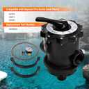 SP071620T Multi-Port Sand Filter Valve, 2" Plumbing Control Valve Compatible with Hayward Pro Series Sand Filter S310T2, S270T2, S310T2, S360T2 Vari-Flo Valve Top Mount, Clamp & O-Ring