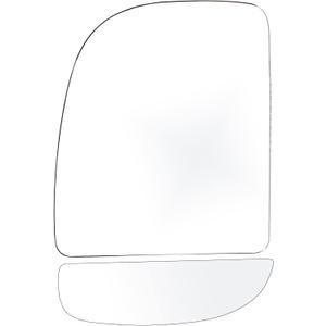 SCITOO Side Mirror Glass Replacement Fits for 1999-2016 For Ford F-250 F-350 F-450 F-550 Super Duty 2000-2005 For Ford Excursion, Left Side Upper and Lower Mirror Glass