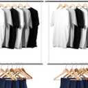 Hanging Closet Rod, 17-29In Adjustable Width and Up to 37In Height Adjustable Closet Rod Extender, Double Closet Rods Hanging Bar, Space-Saving Tension Hanging Organizer, Chrome, 2 Pack