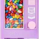 YOBRO Candy Dispenser, Cute Vending Machine for Desktop, Manual Candy Machine, Dispense Mini Candies, Birthday&Christmas Gift for Girls, Gift for Friends Girlfriends (Purple)