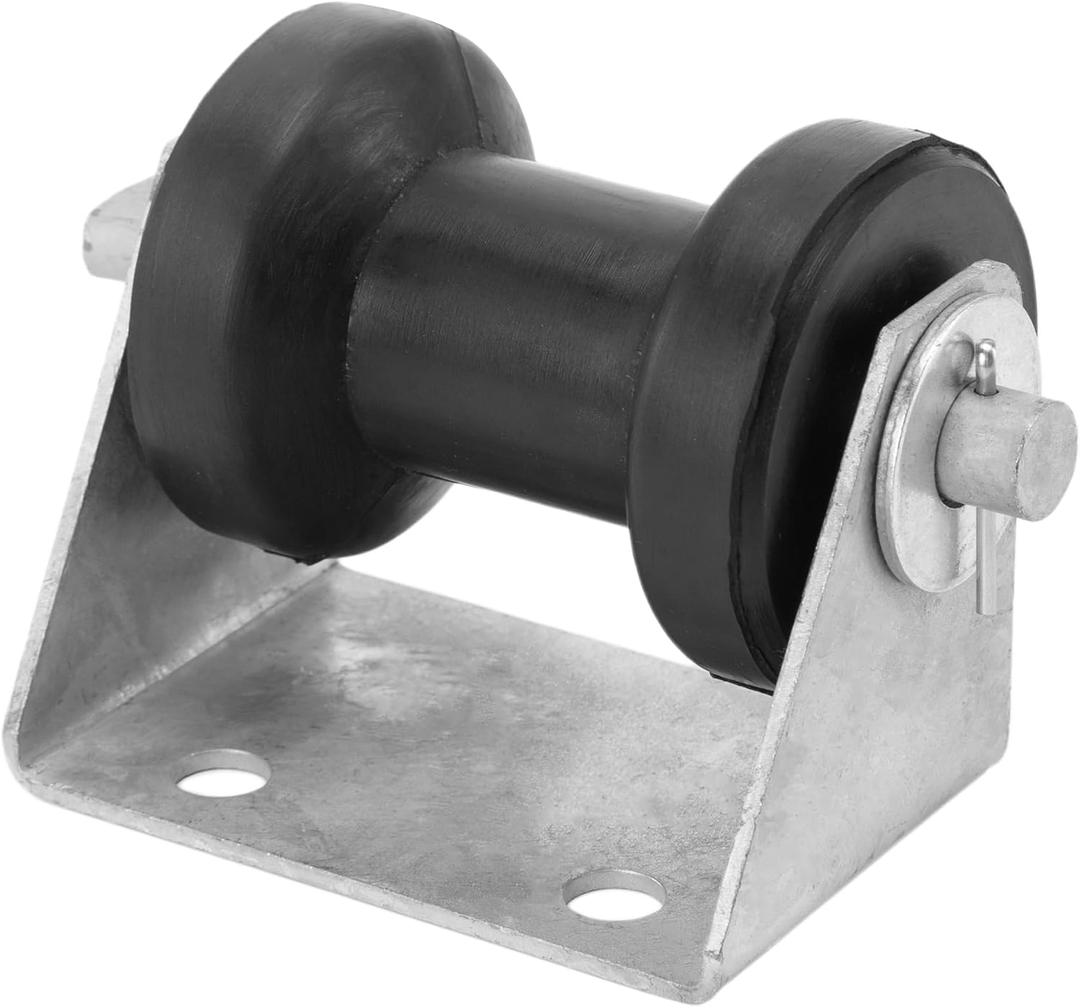 4" Boat Trailer Spool Stationary Keel Roller Bracket Assembly for 2" Trailer Tongue Frame