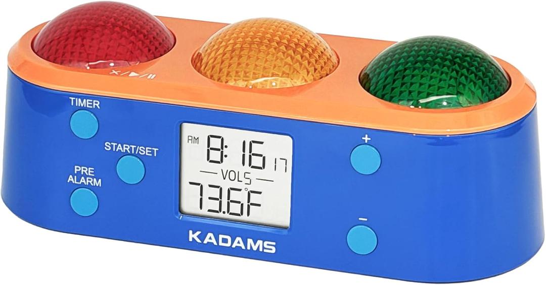 KADAMS Visual Timer for Kids with Pre-Alarm Stop Light Concept, Clock with Indoor Temperature, Kindergarten Classroom Teacher Must Have, Time Management Gifts for Kids, Toddlers, Kindergardeners,ADHD