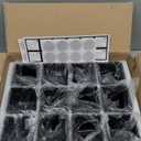 12 Small Black Ceramic Flower Buckets