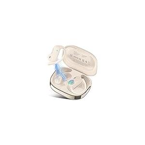 Open Ear Earbuds, Bluetooth 5.4 Wireless Earbuds with Ear Hooks, 32H HiFi Stereo Open Ear Headphones with Clear Calls, IPX7 Lightweight Air Conduction Headphones,Ivory White Open Ear Earbuds, Bluetooth 5.4 Wireless Earbuds with Ear Hooks, 32H HiFi Stereo Open Ear Headphones with Clear Calls, IPX7 Lightweight Air Conduction Headphones,Ivory White