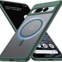 Magnetic for Google Pixel 7 Pro Case [Compatible with MagSafe][Anti-Fingerprint][Slim Fit][Military Shockproof] Translucent Matte Hard Back Pixel 7 Pro 5G Phone Cover 6.7, Green