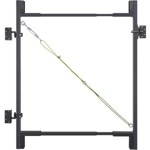 Fence Gate Kit DIY Gate Building Kit, 36"-72" Heavy Duty Wood Fence Gate Kit with 4-5 Feet Height, Fits Both 1"x4" and 2"x4" Wood