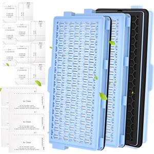 For Miele C1 C2 HEPA Filter, Compact Airclean 50, Replaces SF-HA 50, SF-AA 50,Complete C2 C3, S8340, S4000-S8999, Compatible with Miele Vacuum Cleaner, 3 Pack Filter with 6 Motor Protection Filters