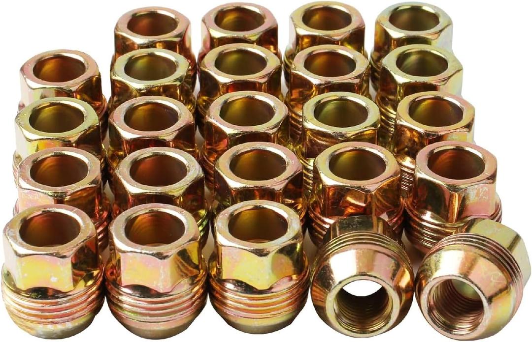 Set of 24, M14x1.5 OEM Factory Wheel Lug Nuts Replacement for Sliverado Sierra 1500 Yukon Avalanche Suburban Express 1500 C1500 K1500 Escalade Traverse Yukon 14mmx1.5 Studs with 6 Lug or 5 Lug Wheel