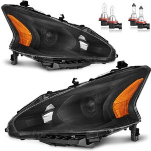 Headlights Assembly for 2013 2014 2015 Nissan Altima 4-Door Sedan Headlamp Replacement Driver & Passenger Side with Bulbs (DOES NOT FIT XENON/HID)