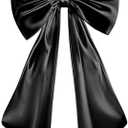 ZUOKEMY Large Bow Decor for Room, Large Black Bow Birthday Party Backdrop, Wall and Door Decorations for Birthday, Wedding, Bridal Shower, Coquette Theme (Black)
