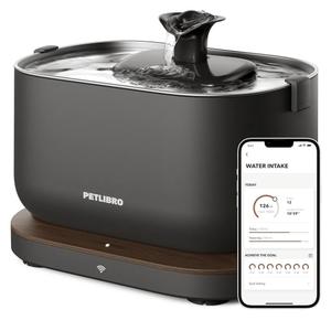 PETLIBRO Cat Water Fountain, App Monitoring Pet Fountains for Cats Indoor with Stainless Steel Tray, 2.5L/84oz Dockstream Automatic Water Dispenser for Drinking, 2.4G Wi-Fi Smart Bowl Inside MISSING PUMP