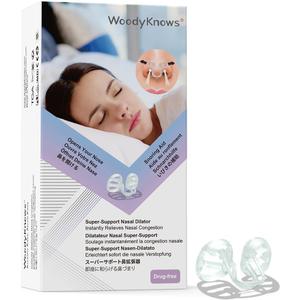 WoodyKnows Super-Support Nasal Dilator, Improves Sleep and Sports Airflow, Nasal Congestion and Nose-Related snoring aid (Trial XS/S/M/L)