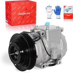 PHOBOOS A/C compressor with Clutch Compatible with Toyota Corolla 1998-2002, L4 1.8L, Fast Cooling, Low Noise, Easy Installation, Ref. 88320-02050