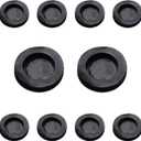 Maxmoral 10pcs Piggy Bank Closure Plug Round Piggy Bank Stopper Cover Black Rubber Money Saving Box Plug 1.45" Outer Diameter