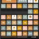 REGELETO Boho 46+3 Pockets Calendar Pocket Chart with 92 Cards for Classroom,Large Size: 28.75 x 24 inch Black Monthly Calendar and Weather Pocket Chart for Students Learning for Home or School