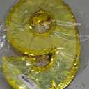 Gold Foil Number 9 Pinata for 9th Birthday Party Decorations, Centerpieces, Anniversary Celebrations (Small, 15.5 x 11 x 3 In Birthday Pinata)