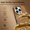 Magnetic for iPhone 15 Pro Max Case 6.7", Premium Liquid Silicone Case,[Compatible with Magsafe][Soft Anti-Scratch Microfiber Lining],Slim Thin Shockproof Phone Cover-Light Brown