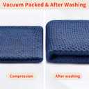 Homaxy 100% Cotton Waffle Weave Kitchen Dish Towels, Ultra Soft Absorbent Quick Drying Cleaning Towel, 13 x 28 Inches, 6-Pack, Navy Blue
