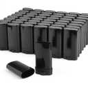 50 Pack 0.5 oz/15ml Black Sample Deodorant Container,Empty Oval Twist-Up Plastic Tubes Containers for Chapstick,Large Lip Balm,Lotion Bar Sticks,Perfume Solid Lotion,Homemade Salve,Pocket Deodarant