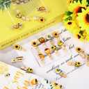 51Pcs Don't Say Baby Shower Game Favor Yellow Bee Sunflower Wooden Sign with 50 Cute Clothespin for Summer Gender Reveal Party Supplies