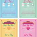 4 Pcs Mahjong Shuffler Cards for Tiles Mixing & Shuffling Portable Mah Jong Accessories Gifts Party Supplies Waterproof Rules Printed Mixer 7 x 5 in for Tiles Players Lovers(Pastel,Linear)