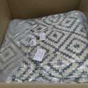 Barydat 4 Pcs Outdoor Patio Chair Cushions, Black and White, Grid, 21.7 x 43.3 x 3.54 inches - Grid