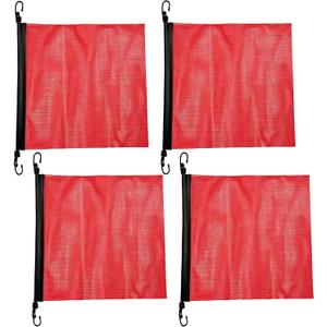 Oversize Load Signs for Trucks, Red Flag for Truck Loads, 4 Pack Heavy Duty Mesh Wide Load Banner,