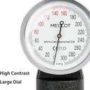 LotFancy XXL Blood Pressure Cuff Manual Adult, Professional Thigh BP Cuff 16"-26", Extra Large Adult Size Sphygmomanometer with Carrying Case and Zero Calibration for Home Use, Nursing Student, Doctor