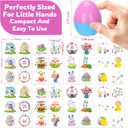 24 Pack Prefilled Easter Eggs With Toys, Stamps with Easter Tattoos Easter Basket Egg Hunt Stuffers, Pre Filled Easter Eggs Fillers Self Inking Stamp for Kids Gifts Party Favors, Goodie Bag Stuffer