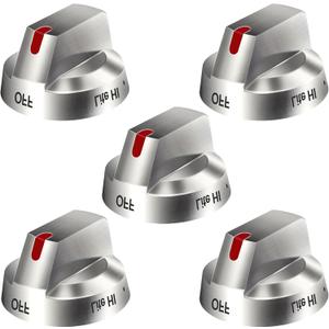 DG64-00473A Fits Samsung Stove Knob Replacement, Top Burner Control Dial for Samsung Gas Stove Knobs, Compatible with Stove Number NX58H5600SS NX58H5650WS NX58J7750SS NX58M6850SS, 5 Pack