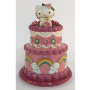 Hello Kitty Cake Bank, 6" L x 6" W x 8" H Created by Blue Sky Clayworks Hello Kitty Cake Bank, 6" L x 6" W x 8" H Created by Blue Sky Clayworks