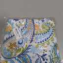 Outdoor Tablecloth with Umbrella Hole and Zipper, Paisley Waterproof Patio Table Covers, Round 60" x 60"
