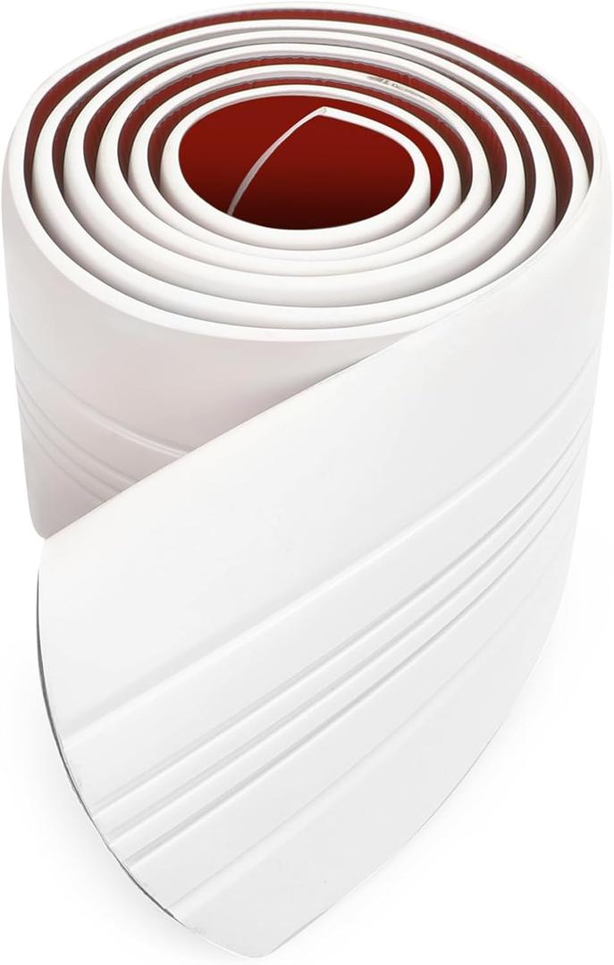 Keel Guard for Fiberglass Boat Bass Aluminum Boats, Boat Keel Protector Guard Hull Protector Shield Protects from Rocks Ramps Scratches Damage, Self-Adhesive DIY 6.5 feet, White