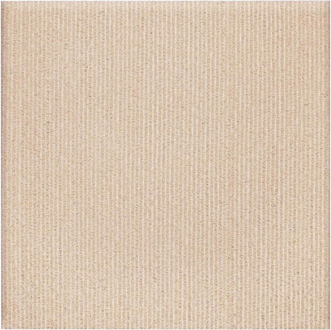20PC Carpet Tiles Peel and Stick, Self Adhesive Carpet Floor Tile 24" x 24", Khaki Soft Padded Flooring Sticker, Home Decor for Bedroom Living Room Office, 20 Tiles per Box